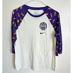 Nike The Nike Tee x LSU Baseball Style T-Shirt Tee Louisiana State Women Size L